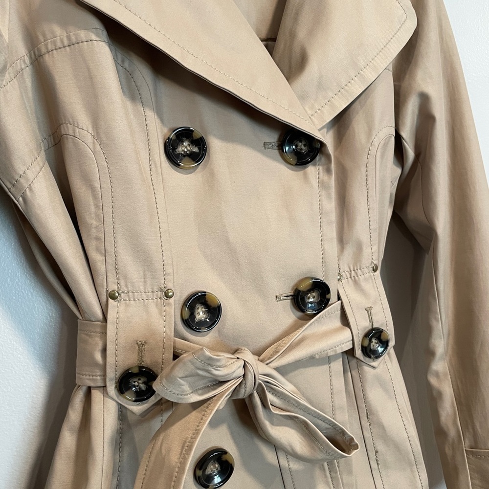 EUC Tan Trench Coat by Jones New York - Picture 3 of 10